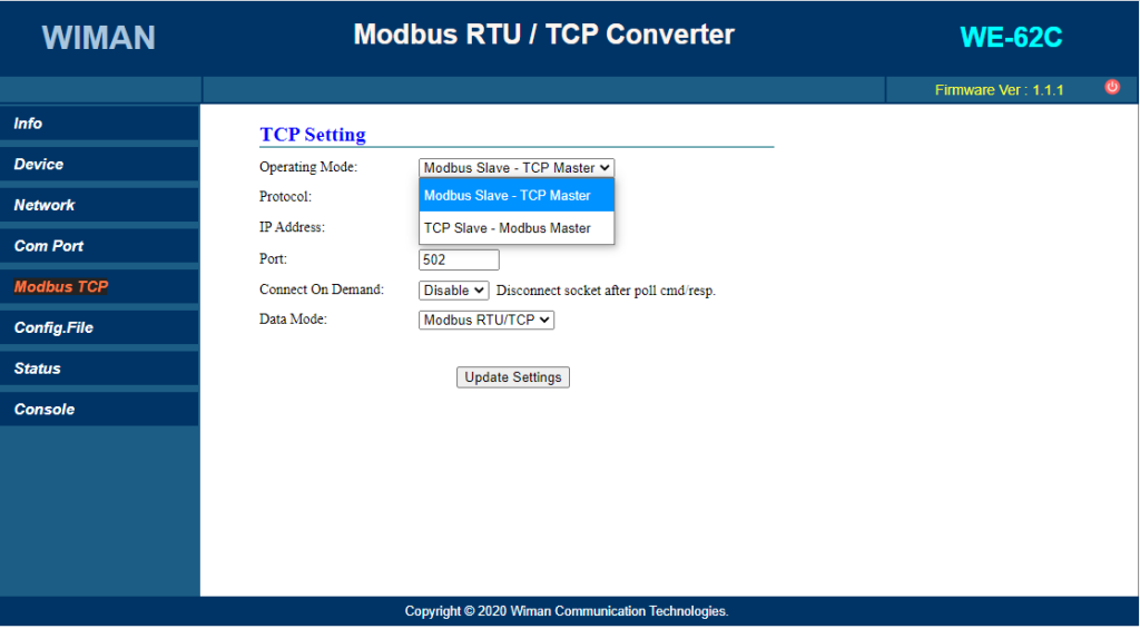 Modbus Tcp Converters Wiman Iot Modbus Tcp Converters Wiman Iot